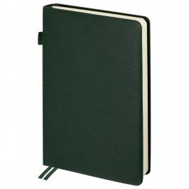 Ежедневник датированный 2026 А5 138х213мм BRAUBERG Essential, под кожу, держатель, черный, 117394