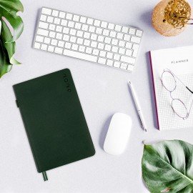 Ежедневник датированный 2026 А5 138х213мм BRAUBERG Essential, под кожу, держатель, черный, 117394