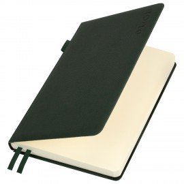 Ежедневник датированный 2026 А5 138х213мм BRAUBERG Essential, под кожу, держатель, черный, 117394