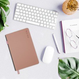 Ежедневник датированный 2026 А5 138х213мм BRAUBERG Essential, под кожу, держатель, розовый, 117395