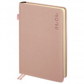 Ежедневник датированный 2026 А5 138х213мм BRAUBERG Essential, под кожу, держатель, розовый, 117395