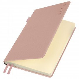 Ежедневник датированный 2026 А5 138х213мм BRAUBERG Essential, под кожу, держатель, розовый, 117395