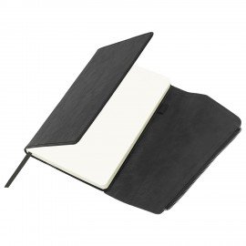 Ежедневник датированный 2026 А5 145х213мм BRAUBERG Jacket под кожу, клапан, держатель, черный 117399