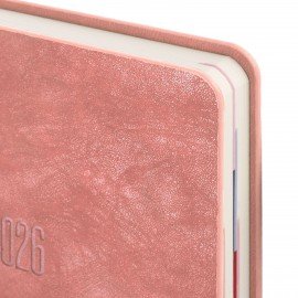 Ежедневник датированный 2026 B6 125х173мм GALANT Vivid, под кожу, розовый, 117411