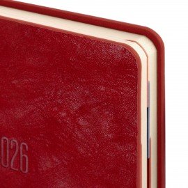 Ежедневник датированный 2026 B6 125х173мм GALANT Vivid, под кожу, красный, 117413