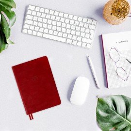Ежедневник датированный 2026 B6 125х173мм GALANT Vivid, под кожу, красный, 117413
