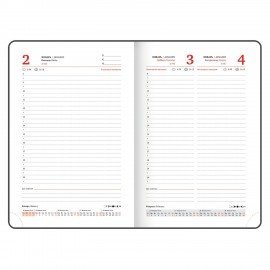 Ежедневник датированный 2026 А5 138х213мм BRAUBERG State, под кожу, красный, 117414