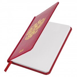 Ежедневник датированный 2026 А5 138х213мм BRAUBERG State, под кожу, красный, 117414