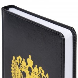 Ежедневник датированный 2026 А5 138х213мм BRAUBERG State, под кожу, черный, 117415