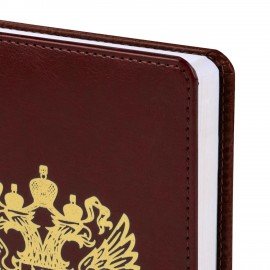 Ежедневник датированный 2026 А5 138х213мм BRAUBERG State, под кожу, коричневый, 117417