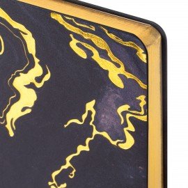 Ежедневник датированный 2026 А5 138x213мм BRAUBERG Vista, под кожу гибкий, Black marble, 117445