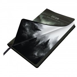 Ежедневник датированный 2026 А5 138x213мм BRAUBERG Vista, под кожу гибкий, Mist, 117450