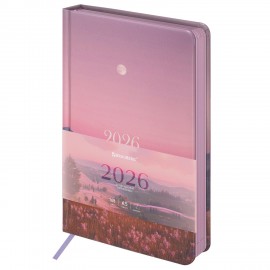 Ежедневник датированный 2026 А5 138x213мм BRAUBERG "Vista", под кожу твердый, "Freedom", 117459