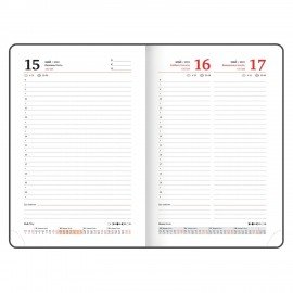 Ежедневник датированный 2026 А5 138x213мм BRAUBERG Inspiration, под кожу, цветной срез, синий, 117474