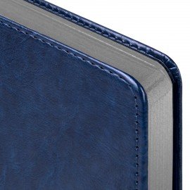 Ежедневник датированный 2026 А5 138x213мм BRAUBERG Inspiration, под кожу, цветной срез, синий, 117474