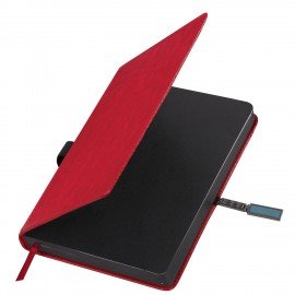 Ежедневник датированный 2026 А5 138x213мм BRAUBERG Inspiration, под кожу, цветной срез, красный, 117475