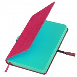 Ежедневник датированный 2026 А5 138x213мм BRAUBERG Inspiration, под кожу, цветной срез, розовый, 117478