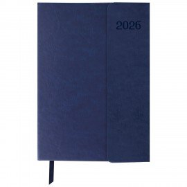 Ежедневник датированный 2026 А5 148х218мм GALANT Magnetic, под кожу, клапан, синий, 117485