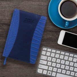 Ежедневник датированный 2026 А5 148х218мм GALANT CombiContract, под кожу, темно-синий, 117486