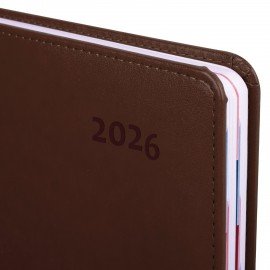 Ежедневник датированный 2026 А5 148х218мм GALANT Ritter, под кожу, коричневый, 117490