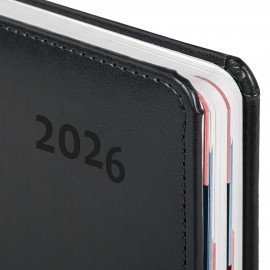 Ежедневник датированный 2026 А5 148х218мм GALANT Ritter, под кожу, черный, 117491