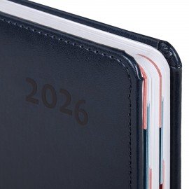 Ежедневник датированный 2026 А5 148х218мм GALANT Ritter, под кожу, темно-синий, 117492