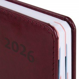 Ежедневник датированный 2026 А5 148х218мм GALANT Ritter, под кожу, бордовый, 117493
