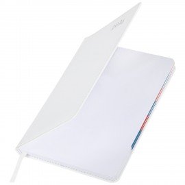 Ежедневник датированный 2026 А5 148х218мм GALANT White, под кожу, белый, 117494