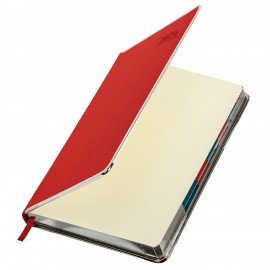 Ежедневник датированный 2026 А5 148х218мм GALANT Infinity Silver, под кожу, красный, 117497