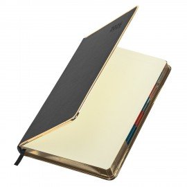 Ежедневник датированный 2026 А5 148х218мм GALANT Infinity Gold, под кожу, серый, 117502