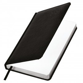 Ежедневник датированный 2026, А5, 138х213 мм, BRAUBERG "Impression", под кожу, черный, 117510