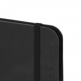 Ежедневник датированный 2026 А5 151х213мм BRAUBERG Note, под кожу, держатель для ручки, черный, 117516