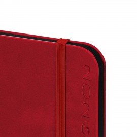 Ежедневник датированный 2026 А5 151х213мм BRAUBERG Note, под кожу, держатель для ручки, красный, 117518