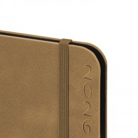 Ежедневник датированный 2026 А5 151х213мм BRAUBERG Note, под кожу, держатель для ручки, бежевый, 117521