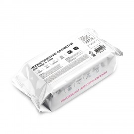 Салфетки косметические для лица и тела безворсовые 80шт, 20х20 см, диспенсер, LAIMA, 117545