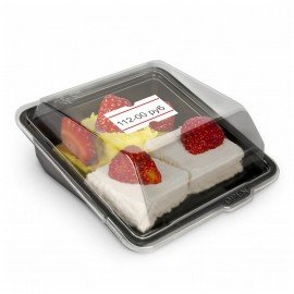 Этикет-лента 21*12мм прямоугольная, белая с красной полосой, КОМПЛЕКТ 10 рулонов по 1000 этикеток, 117546