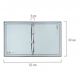 Папка-портфолио универсальная, 4 кольца, 20 файлов 10 вкладышей, 7БЦ матовая, BRAUBERG, 117553
