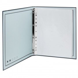 Папка-портфолио универсальная, 4 кольца, 20 файлов 10 вкладышей, 7БЦ матовая, BRAUBERG, 117553