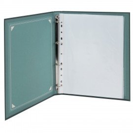 Папка-портфолио универсальная, 4 кольца, 20 файлов 10 вкладышей, 7БЦ матовая, BRGAUBERG, 117554