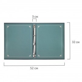 Папка-портфолио универсальная, 4 кольца, 20 файлов 10 вкладышей, 7БЦ матовая, BRGAUBERG, 117554