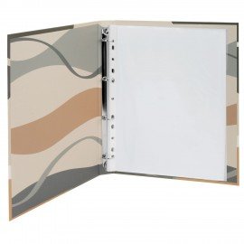 Папка-портфолио универсальная, 4 кольца, 20 файлов 10 вкладышей, 7БЦ матовая, BRAUBERG, 117555