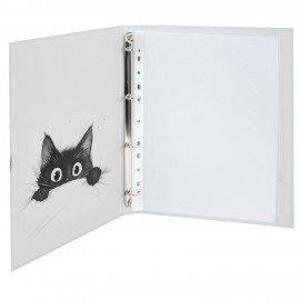 Папка-портфолио универсальная, 4 кольца, 20 файлов 10 вкладышей, 7БЦ матовая, BRAUBERG, 117557