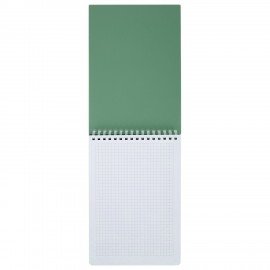 Блокнот А5 80л, BRAUBERG, силиконовый гребень, обложка пластик, клетка, зеленый, 117560