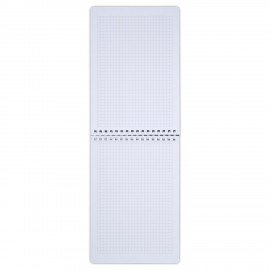 Блокнот А5 80л, BRAUBERG, силиконовый гребень, обложка пластик, клетка, синий, 117561