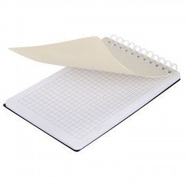Блокнот МАЛЫЙ ФОРМАТ А6 60л, BRAUBERG, силиконовый гребень, обложка пластик, клетка, бежевый, 117563