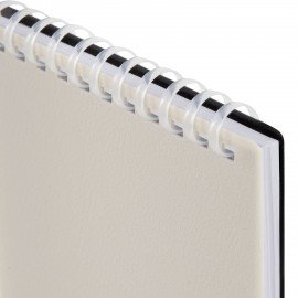 Блокнот МАЛЫЙ ФОРМАТ А6 60л, BRAUBERG, силиконовый гребень, обложка пластик, клетка, бежевый, 117563