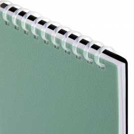 Блокнот МАЛЫЙ ФОРМАТ А6 60л, BRAUBERG, силиконовый гребень, обложка пластик, клетка, зеленый, 117564