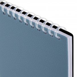 Блокнот МАЛЫЙ ФОРМАТ А6 60л, BRAUBERG, силиконовый гребень, обложка пластик, клетка, синий, 117565