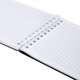 Блокнот МАЛЫЙ ФОРМАТ А6 60л, BRAUBERG, силиконовый гребень, обложка пластик, клетка, серый, 117566