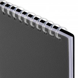 Блокнот МАЛЫЙ ФОРМАТ А6 60л, BRAUBERG, силиконовый гребень, обложка пластик, клетка, серый, 117566